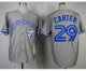 mlb toronto blue jays #29 carter grey jerseys [1992]