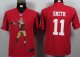 nike youth nfl san francisco 49ers #11 smith red jerseys [portra