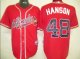 Baseball Jerseys atlanta braves #48 hanson red