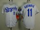 mlb kansas city Royals #11 guthrie white jerseys