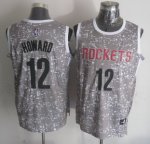 nba houston rockets #12 dwight howard grey city luminous jerseys