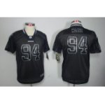 youth nike nfl dallas cowboys #94 ware black jerseys elite lights out
