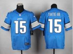 nike nfl detroit lions #15 tateiii elite blue jerseys