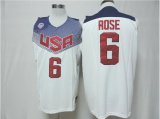 2014 usa jerseys #6 rose white jerseys