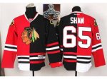 NHL Chicago Blackhawks #65 Andrew Shaw Red Black Split 2015 Stan