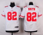 nike san francisco 49ers #82 smith white elite jerseys