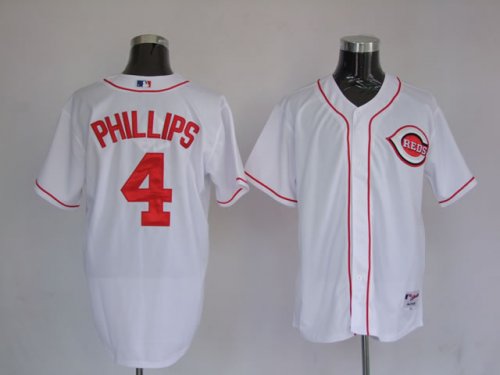 Baseball Jerseys cincinnati reds #4 phillips white