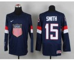 2014 world championship nhl jerseys USA #15 smith blue