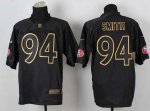 nike nfl san francisco 49ers #94 justin smith black [Elite gold