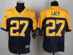 nike green bay packers #27 lacy yellow and blue limited jerseys