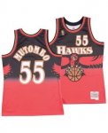 Men's Atlanta Hawks #55 Dikembe Mutombo Mitchell & Ness Red 1996-97 Hardwood Classics Swingman Jersey