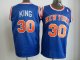 nba new york knicks #30 king m&n blue jerseys