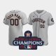 Custom Stitched Houston Astros Gray Alternate 2022 World Series Champions Jersey