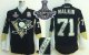 Men Pittsburgh Penguins #71 Evgeni Malkin Black Autographed 2017 Stanley Cup Finals Champions Stitched NHL Jersey