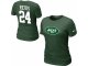 Women Nike New York Jets #24 REVIS Name & Number T-Shirt Green