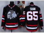 NHL Chicago Blackhawks #65 Andrew Shaw Black(White Skull) 2014 S