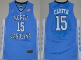Men's North Carolina Tar Heels #15 Vince Carter 2016 Light Blue Swingman College Basketball Jersey
