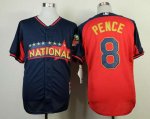 mlb san francisco giants #8 pence blue-red [2014 all star jersey