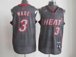 nba miami heat #3 wade blackgrey cheap jerseys [2012 new]