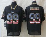 nike nfl st.louis rams #99 donald black [Elite USA flag fashion]