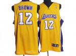Basketball Jerseys los angeles lakers #12 brown yellow