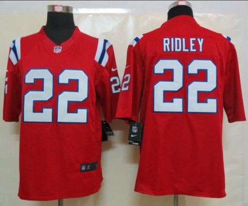 nike nfl new england patriots #22 stevan ridley red [nike limite