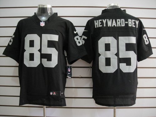 nike nfl oakland raiders #85 heyward-bey elite black jerseys