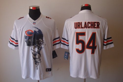 nike nfl chicago bears #54 urlacher white [helmet tri-blend limi