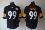 nike nfl pittsburgh steelers #99 keisel black jerseys [nike limi