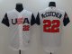 Men's USA Baseball #22 Andrew McCutchen Majestic White 2017 World Baseball Classic Stitched Jersey