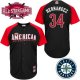 Mariners #34 Felix Hernandez Black 2015 All-Star American League
