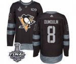 Men's Adidas Pittsburgh Penguins #8 Brian Dumoulin Authentic Black 1917-2017 100th Anniversary 2017 Stanley Cup Final NHL Jersey