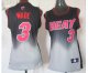 women nba miami heat #3 wade black and grey jerseys