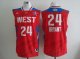 2013 all star los angeles lakers #24 kobe bryant red jerseys