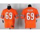 nike nfl chicago bears #69 allen elite orange jerseys