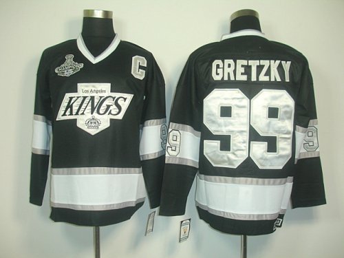 nhl los angeles kings #99 gretzky black and white jerseys [2012