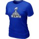 Women NFL Super Bowl XLVII Logo blue T-Shirt