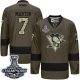 Men Pittsburgh Penguins #7 Paul Martin Green Salute to Service 2017 Stanley Cup Finals Champions Stitched NHL Jersey