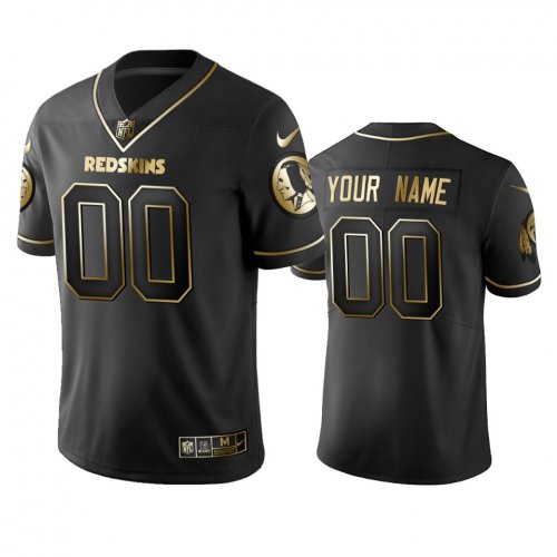 2019 Washington Redskins Custom Black Golden Edition Vapor Untouchable Limited Jersey - Men\'s