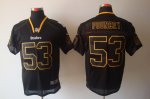 nike nfl pittsburgh steelers #53 pouncey elite black [lights out