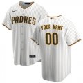 Custom San Diego Padres White Home Replica Stitched Jersey