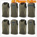 Basketball Indiana Pacers All Players Option Swingman Green Salute to Service Jersey