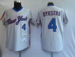 Baseball Jerseys new york mets #4 dykstra m&n grey