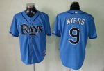 mlb tampa bay rays #9 wil myers blue jerseys