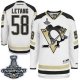 Men Pittsburgh Penguins #58 Kris Letang White 2014 Stadium Series 2017 Stanley Cup Finals Champions Stitched NHL Jersey