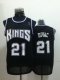 nba sacramento kings #21 divac black jerseys