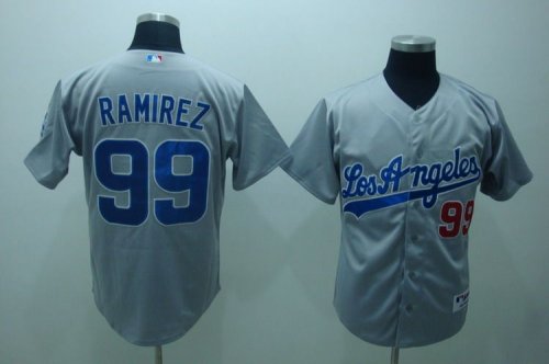 Baseball Jerseys los angeles dodgers #99 ramirez grey