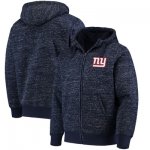Football New York Giants G III Sports By Carl Banks Discovery Sherpa Full Zip Jacket Heathered Navy