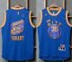 nba golden state warriors#35 kevin durant blue throwback stitched jerseys
