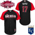 Royals #17 Wade Davis Black 2015 All-Star American League Stitch